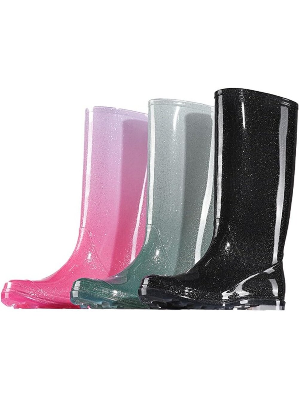 Glitter Tall Waterproof Rain Boots for Women & Girls - Outdoor Garden & Mud